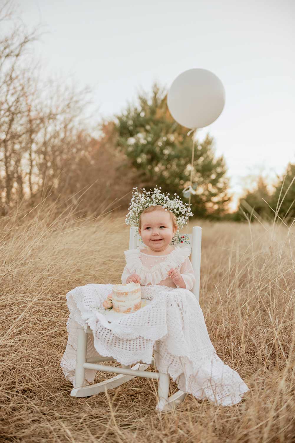 Anna TX Cake Smash Session | Christina Freeman Photography